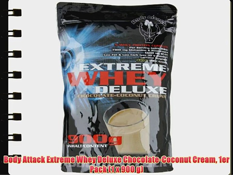 Body Attack Extreme Whey Deluxe Chocolate-Coconut Cream 1er Pack (1 x 900 g)