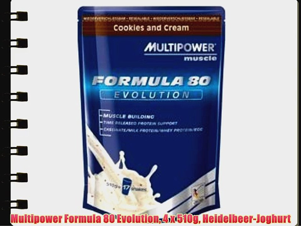 Multipower Formula 80 Evolution 4 x 510g Heidelbeer-Joghurt