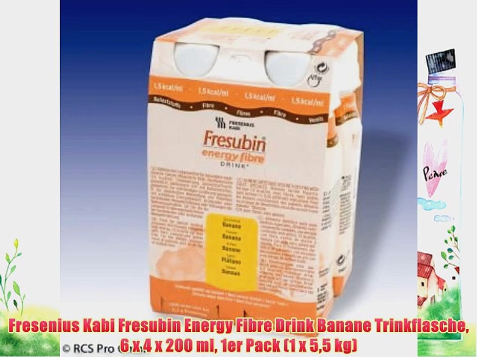 Fresenius Kabi Fresubin Energy Fibre Drink Banane Trinkflasche 6 x 4 x 200 ml 1er Pack (1 x