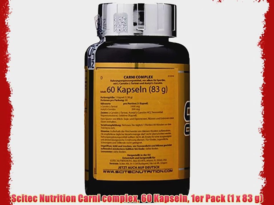Scitec Nutrition Carni complex 60 Kapseln 1er Pack (1 x 83 g)