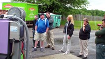 SERVPRO training on HCS hot water pressure washer trailer with waste water recycling & accessories.