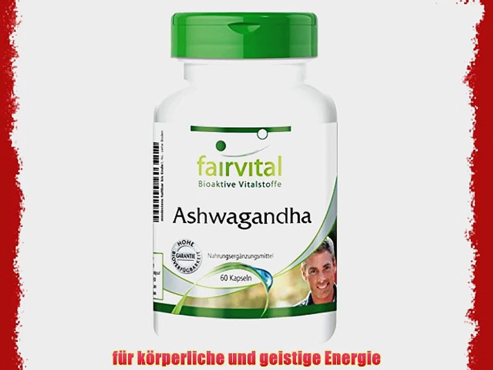 Ashwagandha 500mg (Extrakt mind. 5% Withanolide) 60 Kapseln vegetarisch