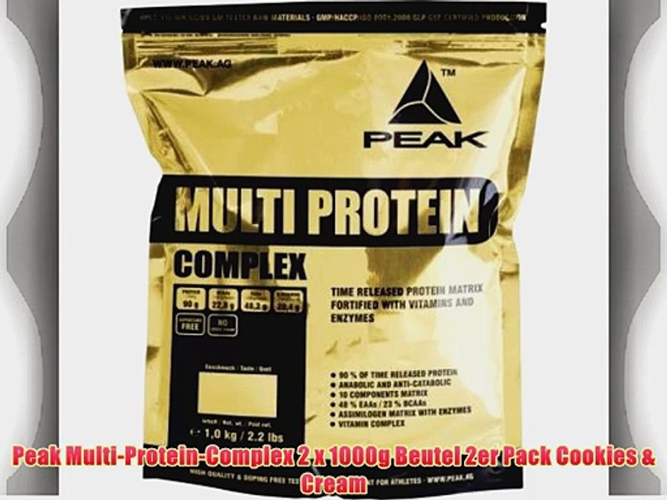 Peak Multi-Protein-Complex 2 x 1000g Beutel 2er Pack Cookies