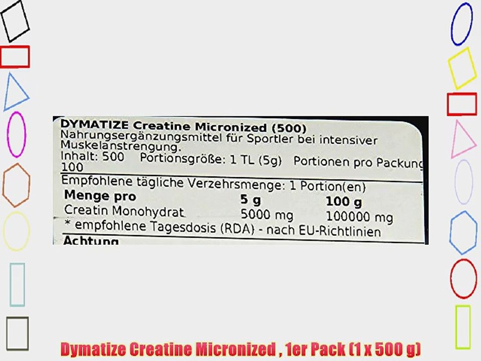 Dymatize Creatine Micronized  1er Pack (1 x 500 g)