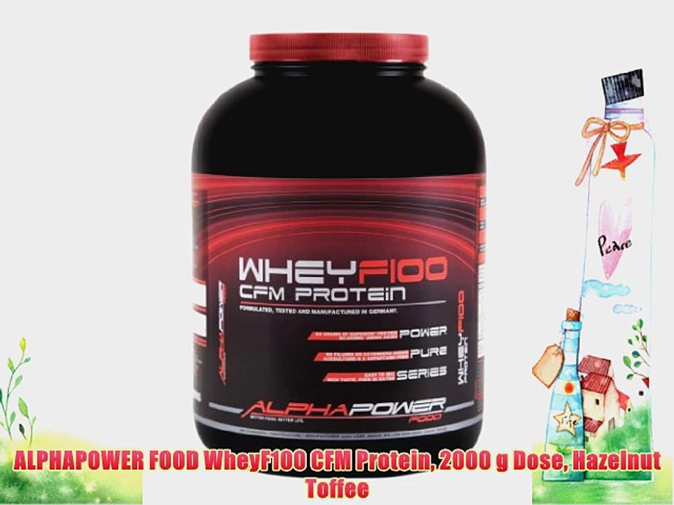 ALPHAPOWER FOOD WheyF100 CFM Protein 2000 g Dose Hazelnut Toffee