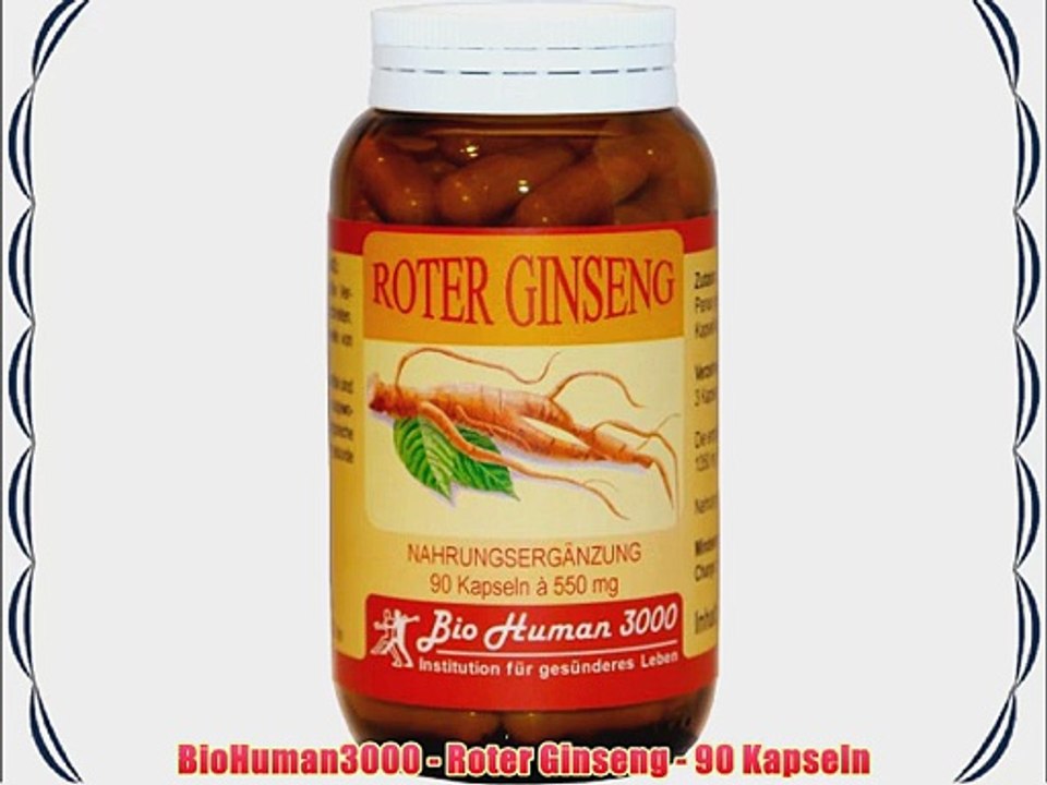 BioHuman3000 - Roter Ginseng - 90 Kapseln