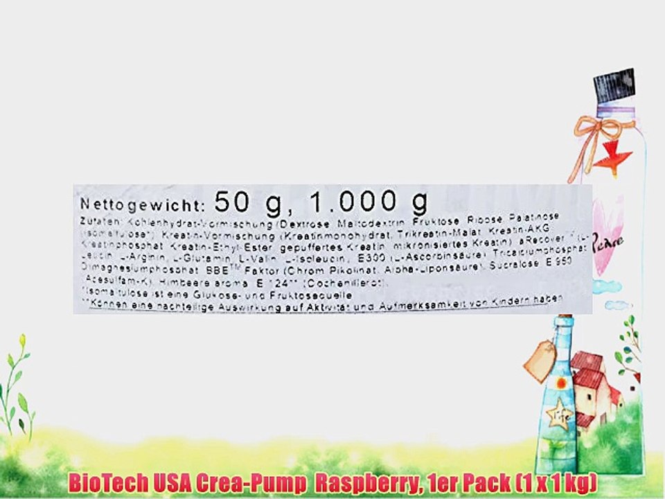 BioTech USA Crea-Pump  Raspberry 1er Pack (1 x 1 kg)
