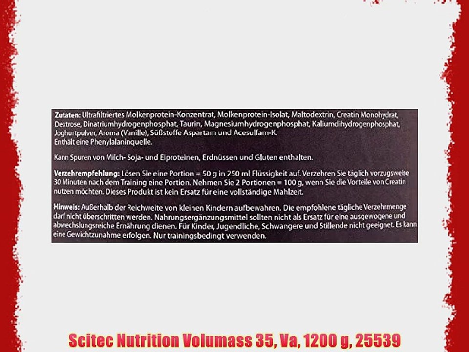Scitec Nutrition Volumass 35 Va 1200 g 25539