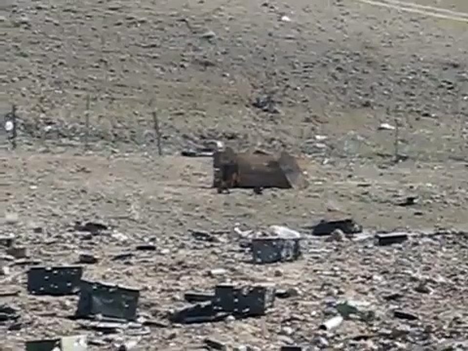 Exploding claymore mine