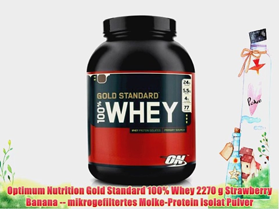 Optimum Nutrition Gold Standard 100% Whey 2270 g Strawberry Banana -- mikrogefiltertes Molke-Protein