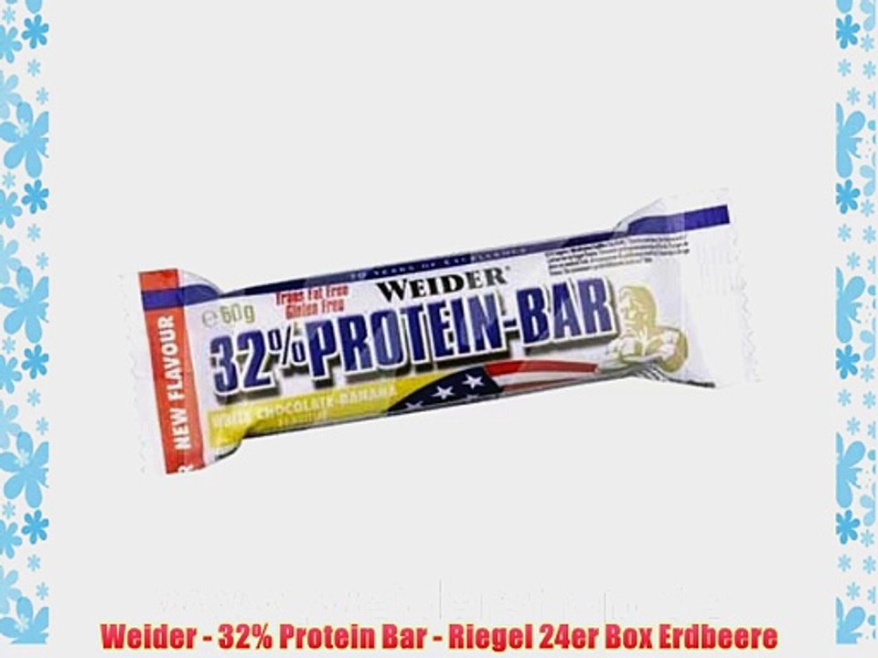 Weider - 32% Protein Bar - Riegel 24er Box Erdbeere
