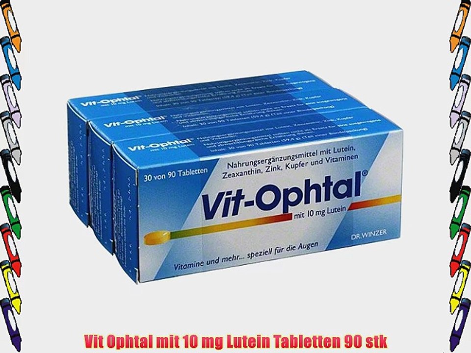 Vit Ophtal mit 10 mg Lutein Tabletten 90 stk