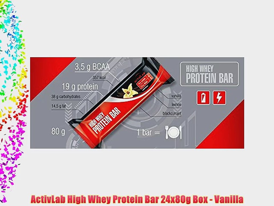 ActivLab High Whey Protein Bar 24x80g Box - Vanilla