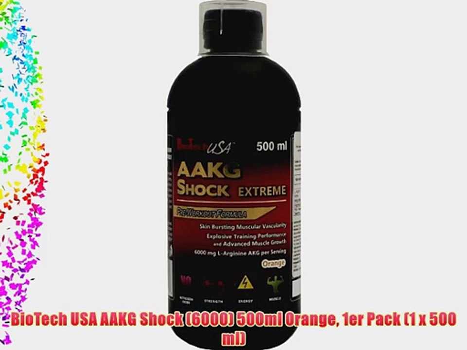 BioTech USA AAKG Shock (6000) 500ml Orange 1er Pack (1 x 500 ml)