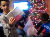 christmas morning opening gifts