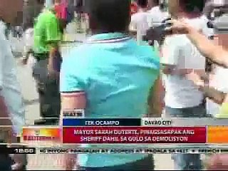 Davao Mayor Sara Duterte throw punches on a sheriff