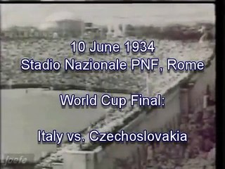 World Cup 1934 Final - Italy 2:1 Czechoslovakia