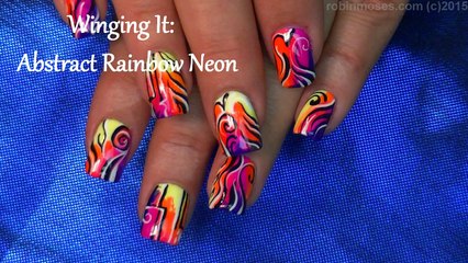 Neon Abstract Nails   HOT & Trendy Nail Design