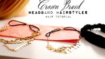 ★ CUTE HEADBAND HAIRSTYLES #1 | EVERYDAY CROWN BRAID | PROM UPDO FOR MEDIUM LONG HAIR TUTORIAL