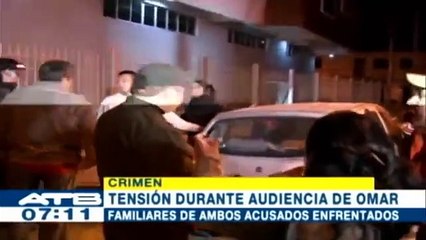 Durante audiencia de Omar Adriázola, hubo peleas entre familias