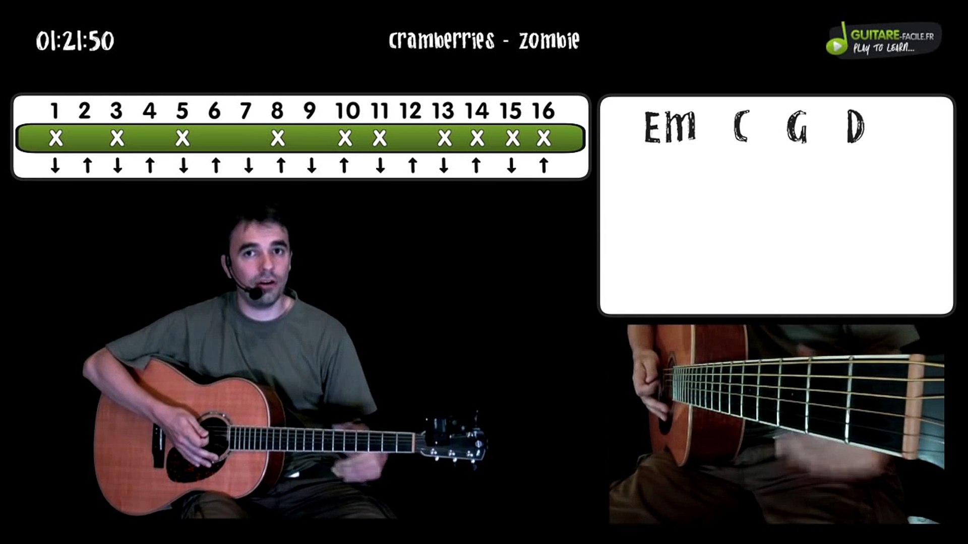 Apprendre à la guitare Cranberries - Zombie - en 3 minutes - Tuto Guitare -  Vidéo Dailymotion
