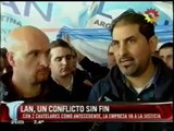 LAN Argentina - Trabajadores se manifiestan ante el Boicot 