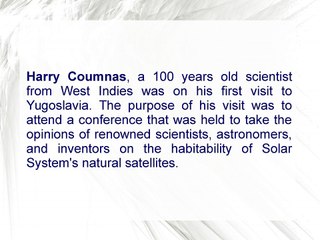 Harry Coumnas - Habitability Of Natural Satellites
