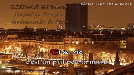 Karaoké Chanson de Paris Jacqueline François  Mademoiselle de Paris