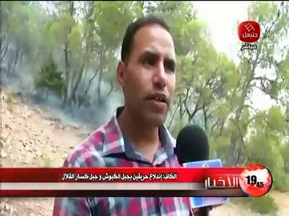 حريقين بجبل البكوش وجبل كسار القلال بالكاف