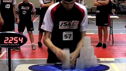 New cup staking world record in 5 seconds