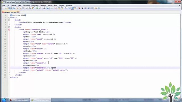 Semantic form attributes in HTML5