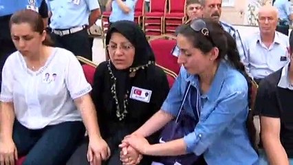 Şehit polisler için ilk tören