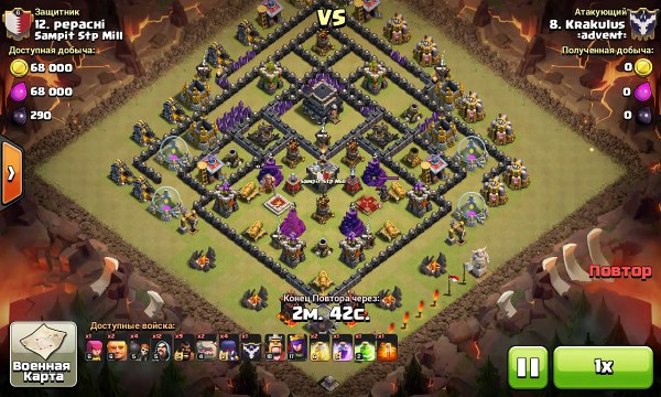 Големы маги ведьмы пекка и хоги на 3 звезды ТХ9. GoWiWiHoPe - Golem Wizard Witch Hogs and Pekka 3 star Th9