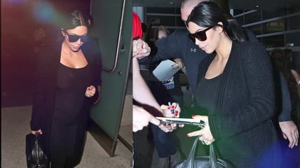Kim Kardashian Flaunts Baby Bump In Unitard