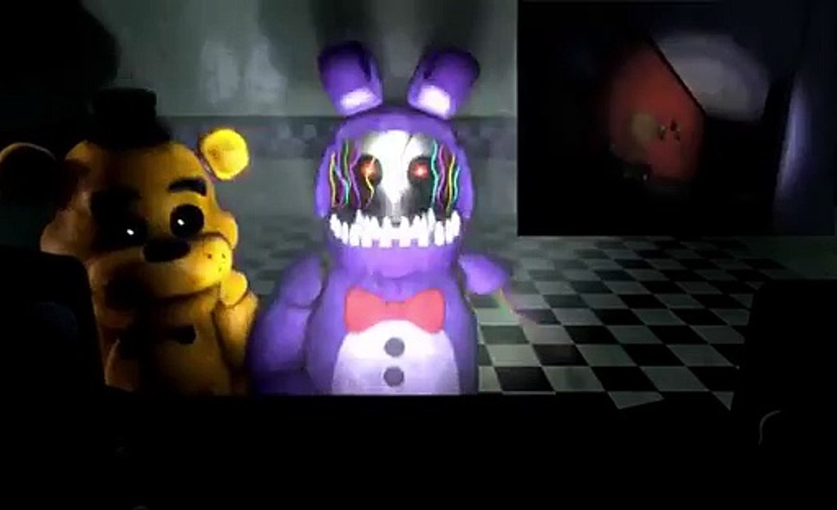 [FNAF SFM] FNAF 4 Trailer _ Golden Freddy and Withered Bonnie React!