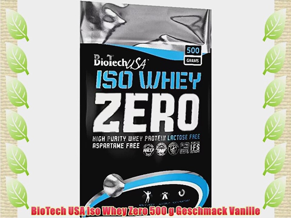 BioTech USA Iso Whey Zero 500 g Geschmack Vanille
