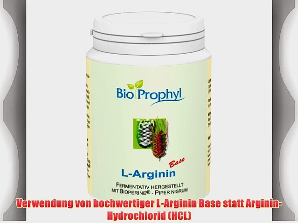 BioProphyl? L-Arginin Base 750 mg mit Bioperine? - 120 Vegi.-Kapseln