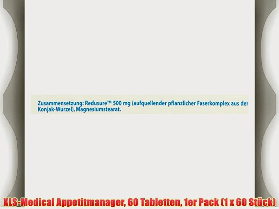 XLS-Medical Appetitmanager 60 Tabletten 1er Pack (1 x 60 St?ck)