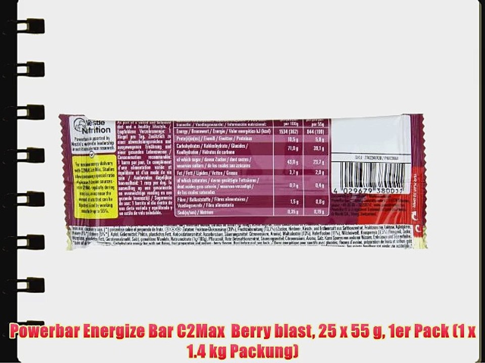 Powerbar Energize Bar C2Max  Berry blast 25 x 55 g 1er Pack (1 x 1.4 kg Packung)