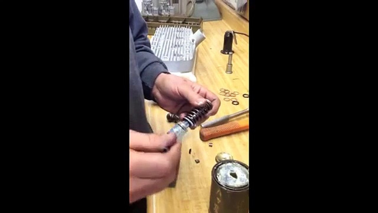 Installing and adjusting new valves in a Ford flathead V8 video