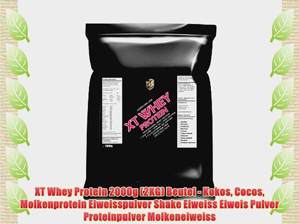 XT Whey Protein 2000g (2KG) Beutel - Kokos Cocos Molkenprotein Eiweisspulver Shake Eiweiss