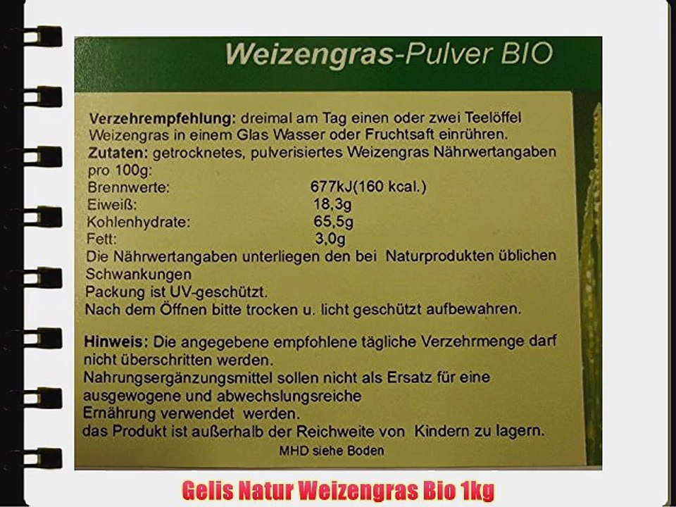 Gelis Natur Weizengras Bio 1kg