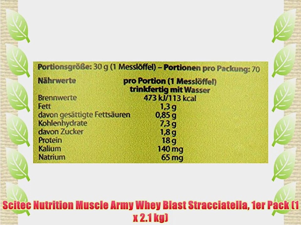 Scitec Nutrition Muscle Army Whey Blast Stracciatella 1er Pack (1 x 2.1 kg)