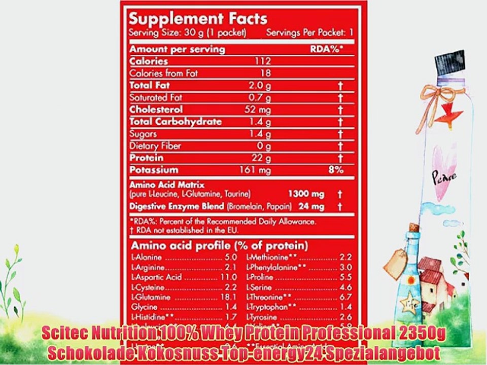 Scitec Nutrition 100% Whey Protein Professional 2350g Schokolade Kokosnuss Top-energy24 Spezialangebot
