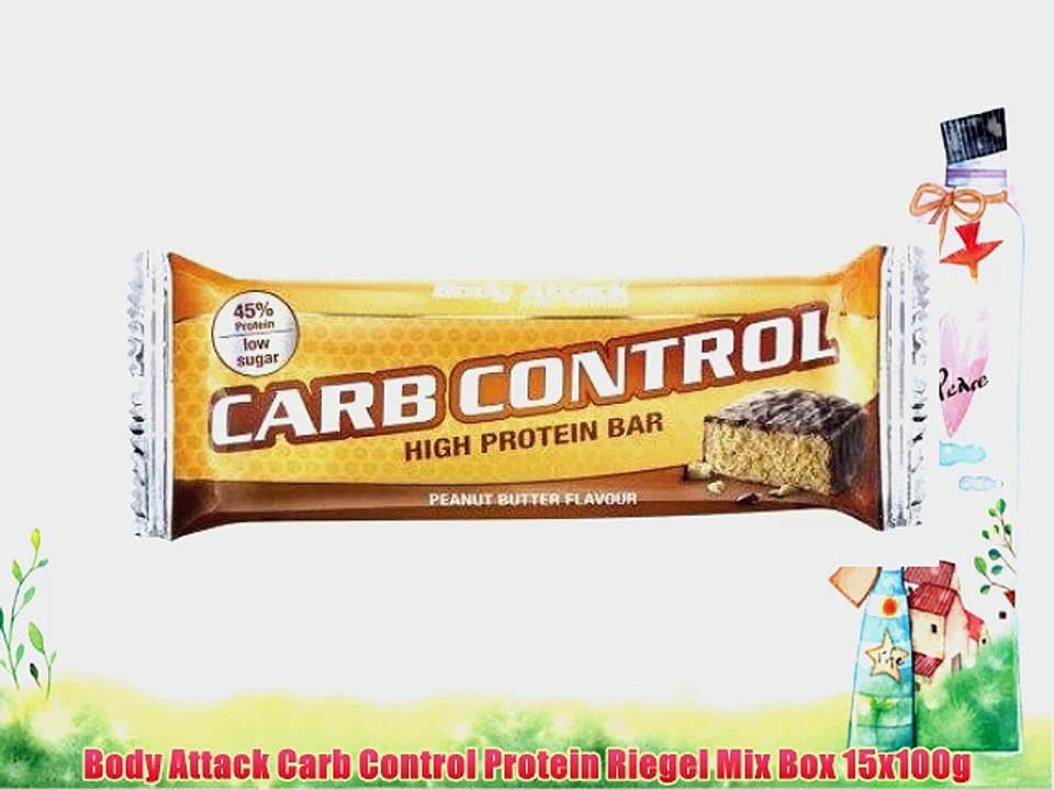 Body Attack Carb Control Protein Riegel Mix Box 15x100g