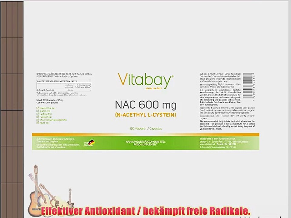 NAC - N-Acethyl L-Cystein 600 mg - 120 Kapseln