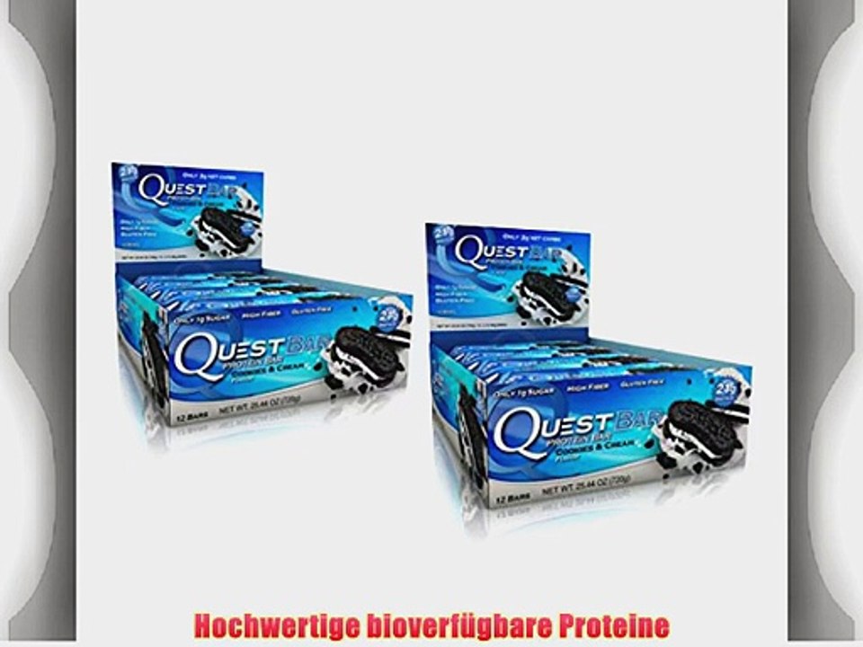 Quest Nutrition - Protein BAR - 24 Riegel - 2er Pack Box - Cookies