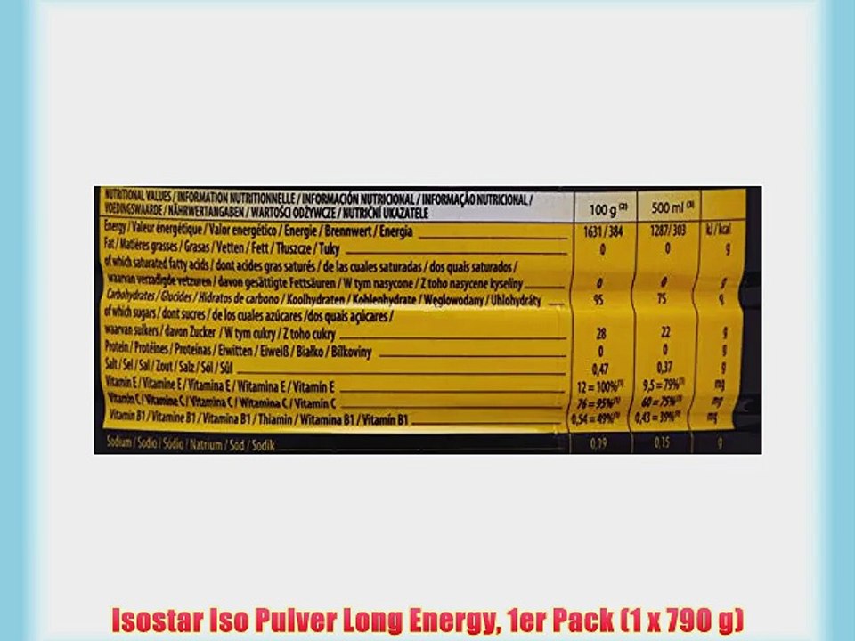 Isostar Iso Pulver Long Energy 1er Pack (1 x 790 g)