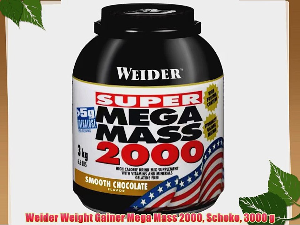 Weider Weight Gainer Mega Mass 2000 Schoko 3000 g