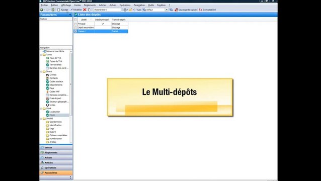 Tuto : Le multi-dépôts avec EBP Gestion Commerciale Ligne PME